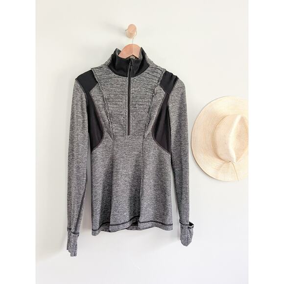 Lululemon | Run Your Heart Out Pullover Jacket | Heathered Black | Sz 6 - Picture 2 of 10